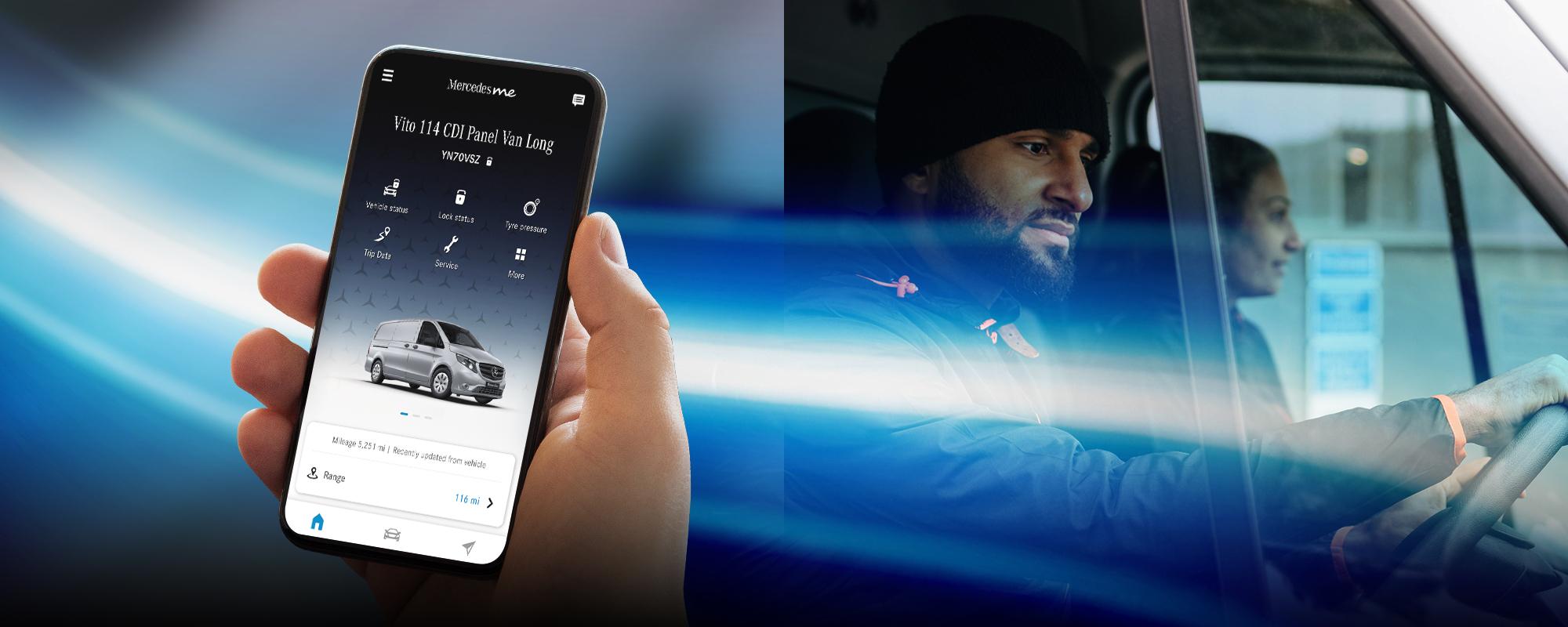 Mercedes-Benz App Digital connectivity Mercedes Benz Vans 2000x800px